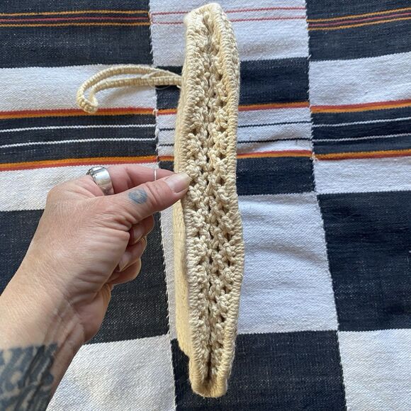 Vintage Macrame Wristlet Handbag Purse. 70’s. Excellent! Boho Hippie Festival. - Picture 9 of 9